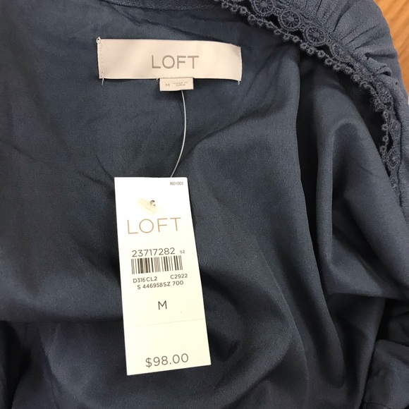 NWT the Loft navy blue dress flowy - Picture 5 of 5